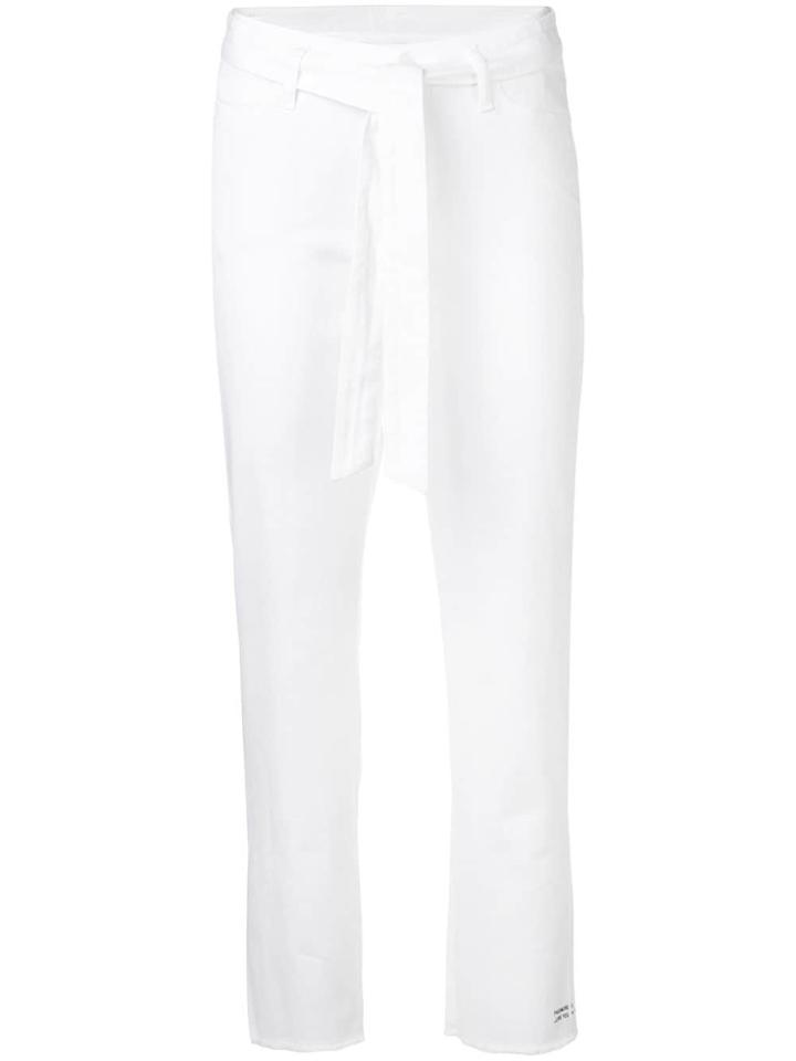 Cambio Slim-fit Jeans With Waist Belt - White
