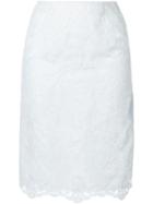 Cityshop Lace Pencil Skirt, Women's, Size: 40, White, Nylon/cupro