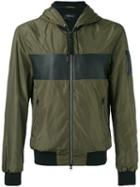 Mackage - Contrast Bomber Jacket - Men - Polyester/cotton/rayon/spandex/elastane - 42, Green, Polyester/cotton/rayon/spandex/elastane