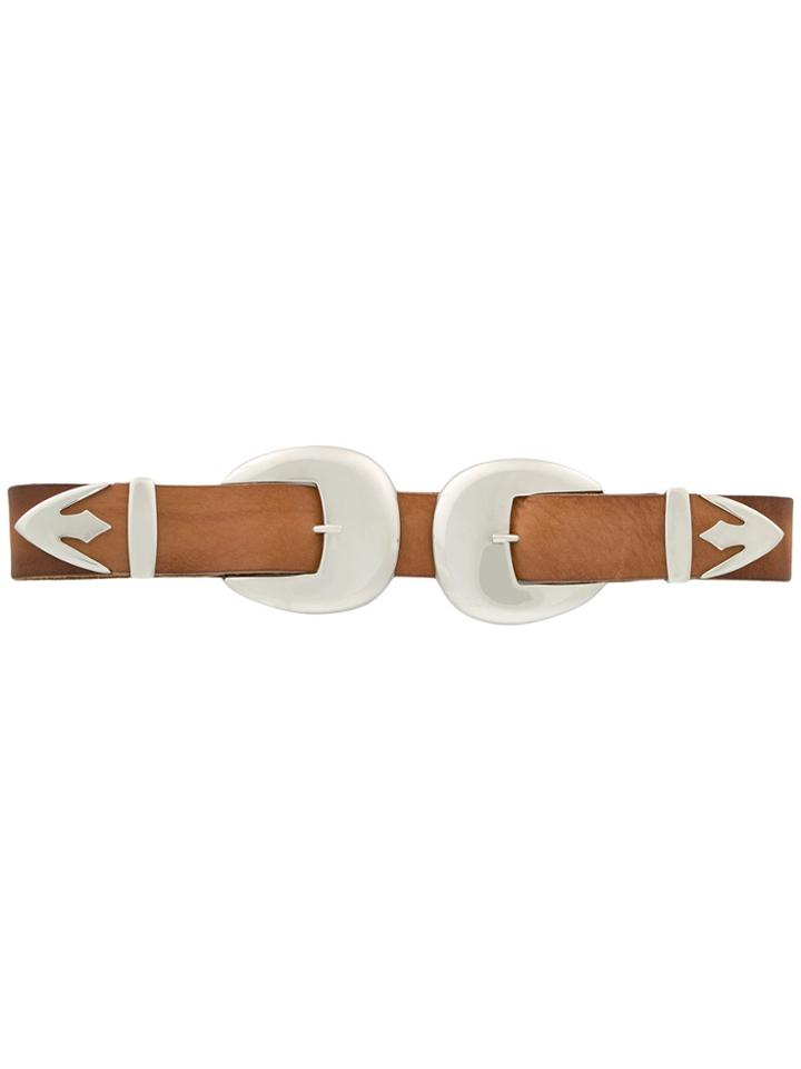 Orciani Double Buckle Belt - Brown
