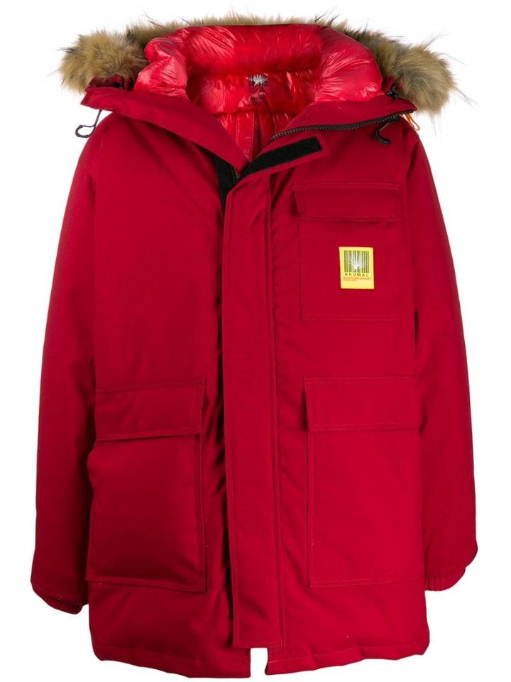 Brumal Hooded Padded Jacket - Red