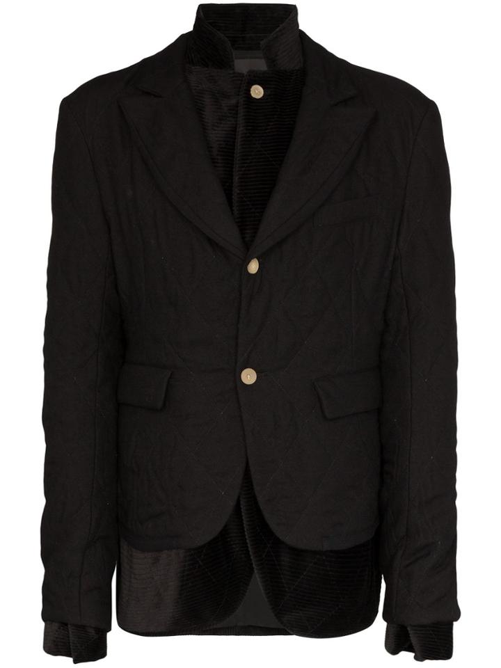 Haider Ackermann Double-layer Quilted Blazer - Black