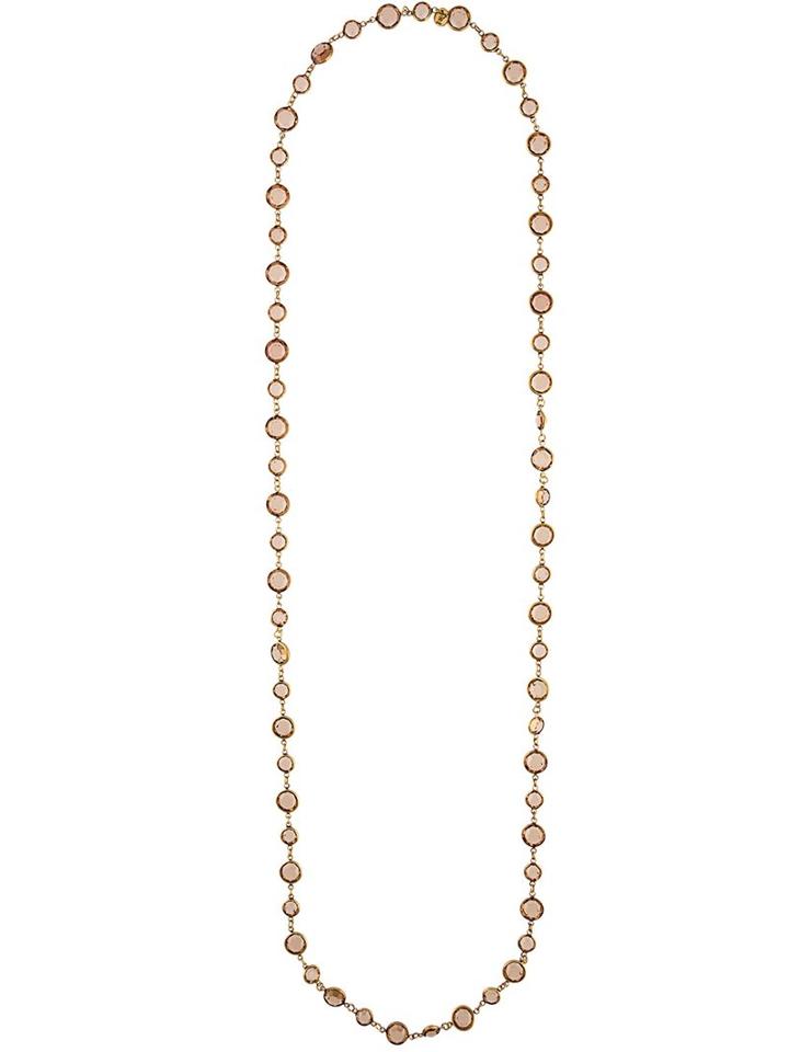Chanel Vintage Chicklet Sautoir Necklace, Women's, Brown