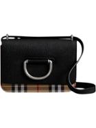 Burberry The Mini Vintage Check And Leather D-ring Bag - Black