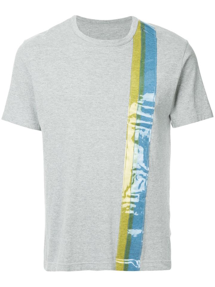 Comme Des Garçons Vintage Striped Appliqué T-shirt - Grey