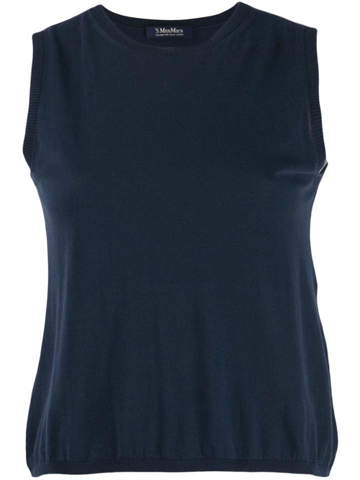 's Max Mara Judy Fine Knit Tank Top - Blue