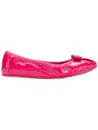 Salvatore Ferragamo Elasticated Vara Ballerina Shoes - Pink & Purple