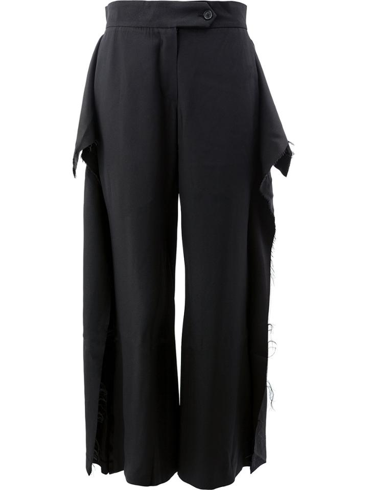 Moohong Deconstructed Wide Leg Pants - Black