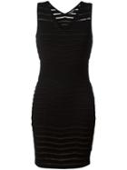 Twin-set Ribbed Detail Fitted Dress, Women's, Size: Medium, Black, Polyamide/spandex/elastane
