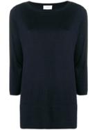 Snobby Sheep Cropped Sleeve Top - Blue