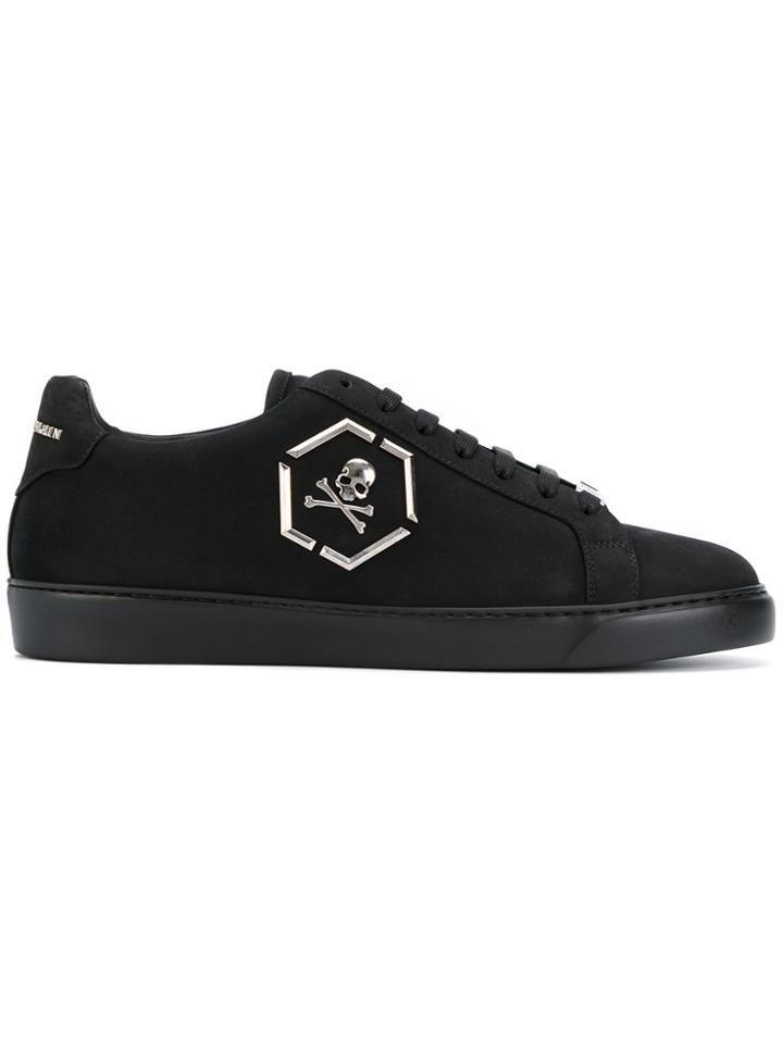 Philipp Plein Skull Plaque Sneakers - Black