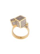 John Brevard 'fractality Cube' Diamond Ring, Women's, Size: 7, Metallic
