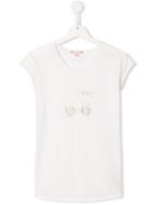 Bonpoint Teen Embroidered Cherry T-shirt - White