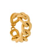 Givenchy Vintage 1980's Brushed Link Bracelet - Gold