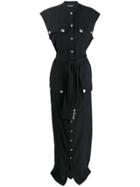 Balmain Tie-waist Dress - Black