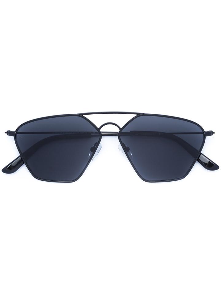 Smoke X Mirrors Ridged Aviator Sunglasses - Black