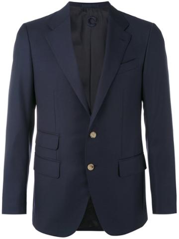 Caruso - Classic Blazer - Men - Cupro/wool - 48, Black, Cupro/wool