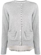 Sacai Loop Button Cardigan - Grey