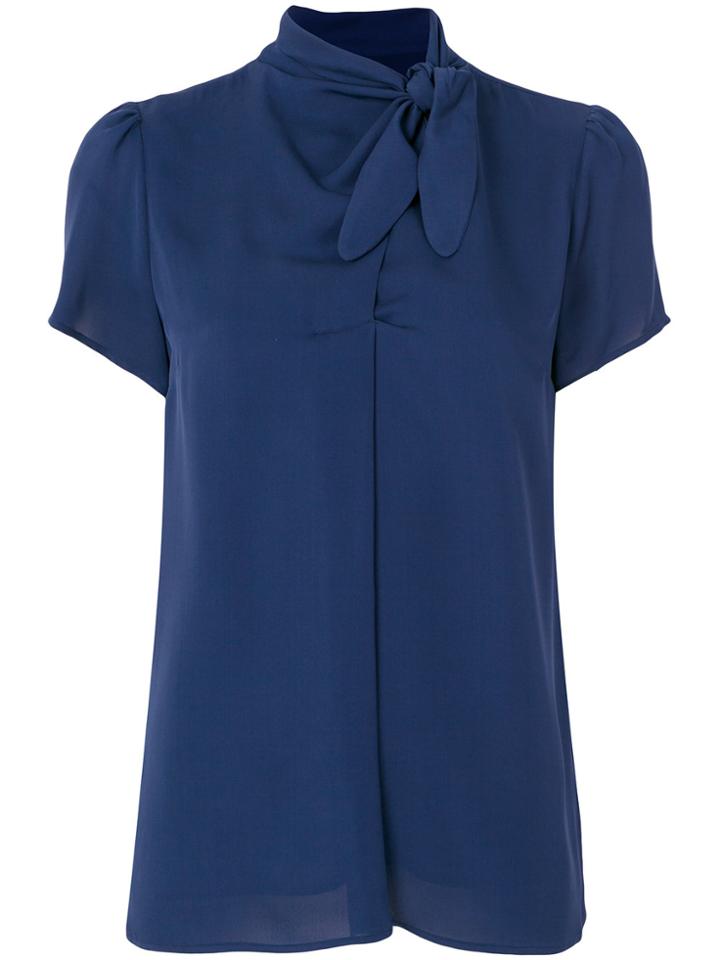 Michael Kors Collection Tie Neck Blouse - Blue