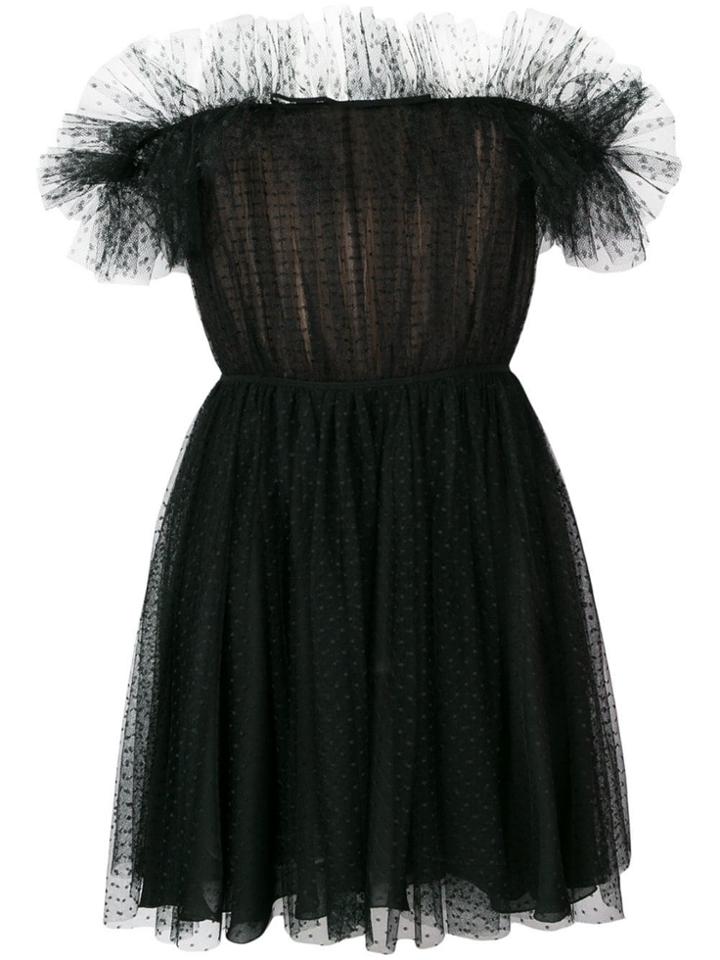 Giambattista Valli Off The Shoulders Ruffled Dress - Black