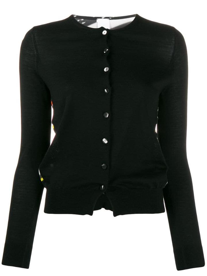 Ultràchic Abstract Print Cardigan - Black