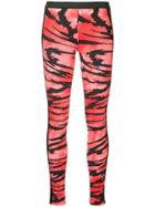 Kru Striped Thermal Leggings - Red
