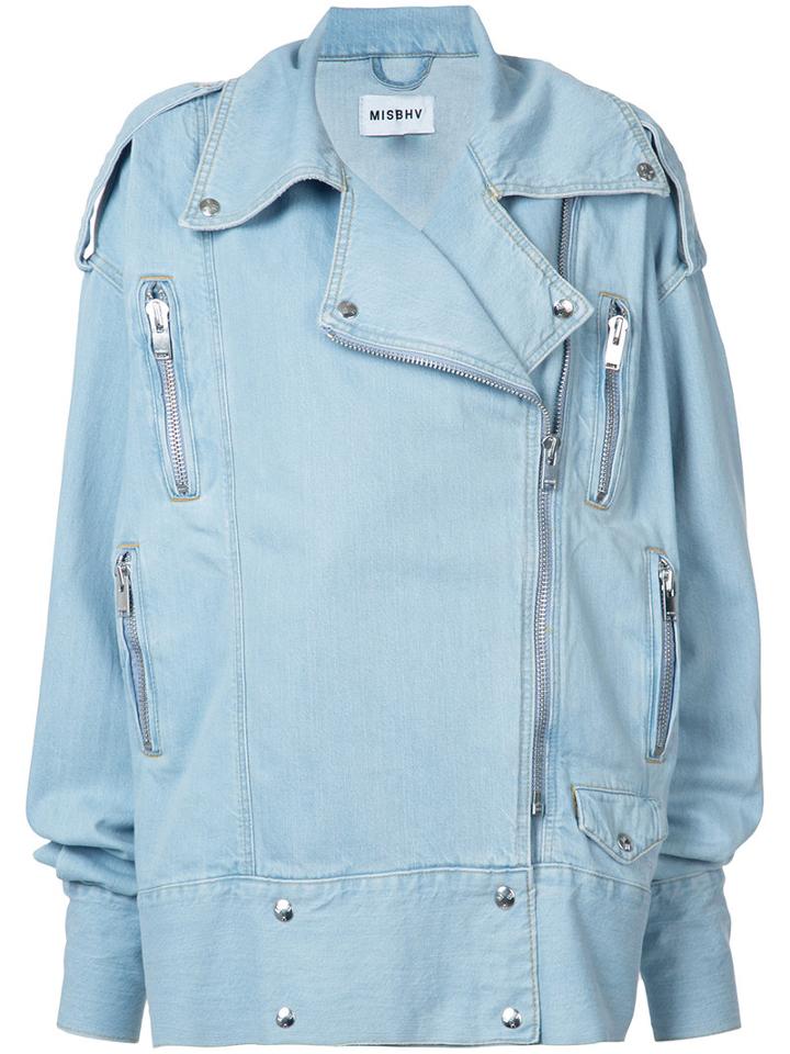 Misbhv - Oversized Denim Jacket - Women - Cotton - M, Blue, Cotton