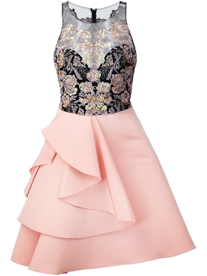 Marchesa Notte Embellished Top Dress, Women's, Size: 6, Pink/purple, Polyester