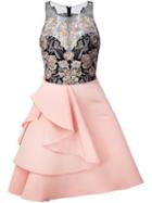 Marchesa Notte Embellished Top Dress, Women's, Size: 6, Pink/purple, Polyester