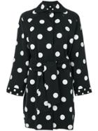 Versace Vintage Dots Printed Raincoat - Black