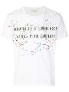 Valentino Graphic Printed And Beaded T-shirt - White