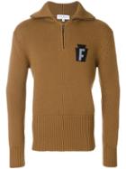Salvatore Ferragamo Logo Patch Knit - Brown