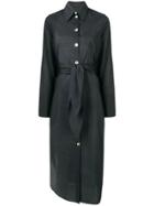 Nanushka Nata Belted Shirt Dress - Black