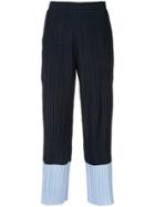 Markus Lupfer Pleated Straight Leg Pants - Blue