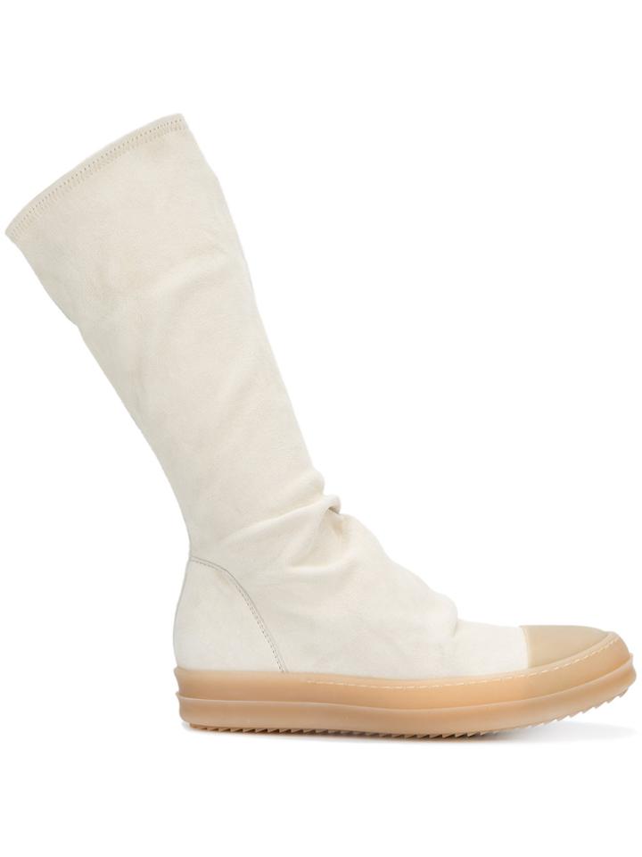 Rick Owens Stretch Boots - Nude & Neutrals