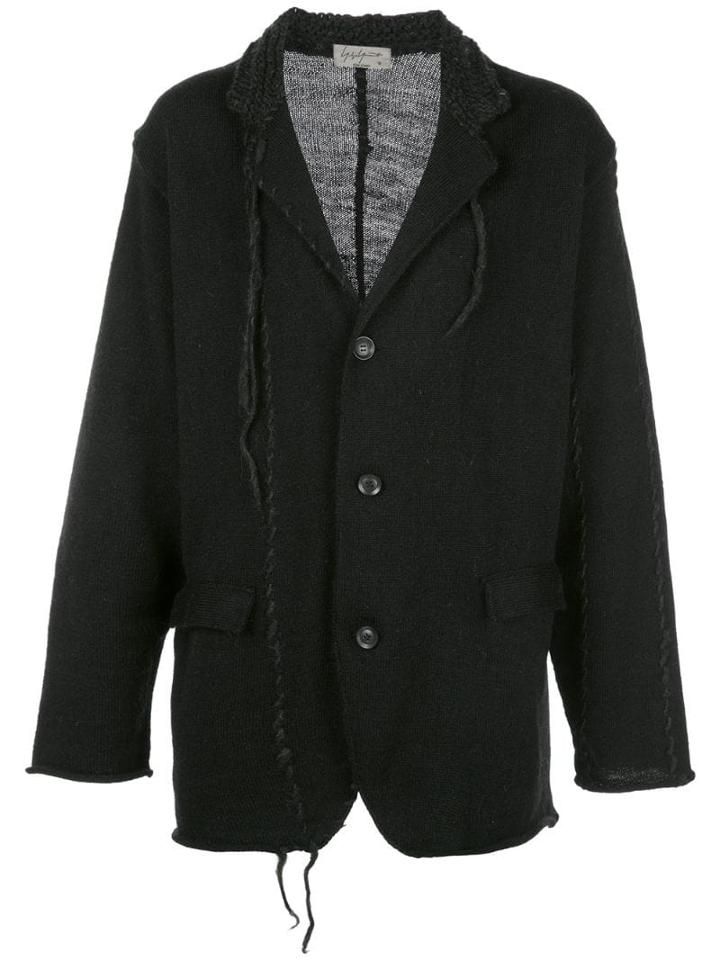 Yohji Yamamoto Distressed Stitch Blazer - Black