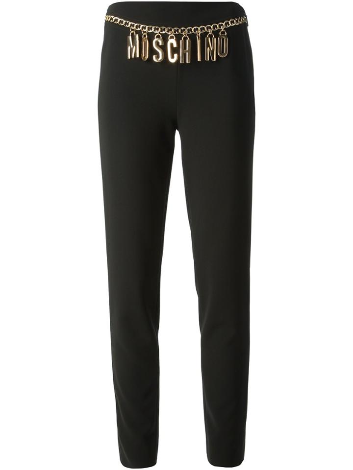 Moschino Logo Chain Trousers - Black