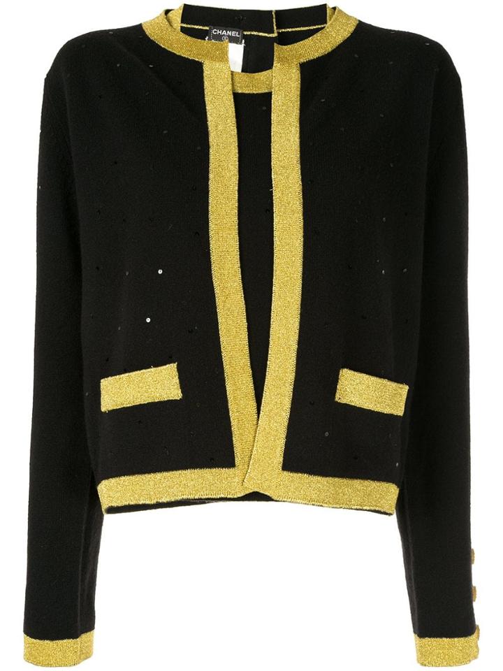Chanel Vintage Chanel Cc Ensemble Cardigan Tops - Black