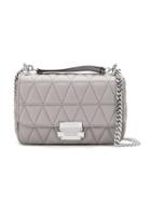 Michael Michael Kors Topstitching Detailed Shoulder Bag - Grey