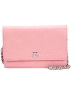 Chanel Vintage Embossed Camellia Wallet Crossbody Bag