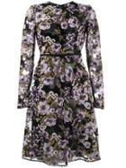 Giambattista Valli Floral Embroidered Bow Embellished Dress - Black