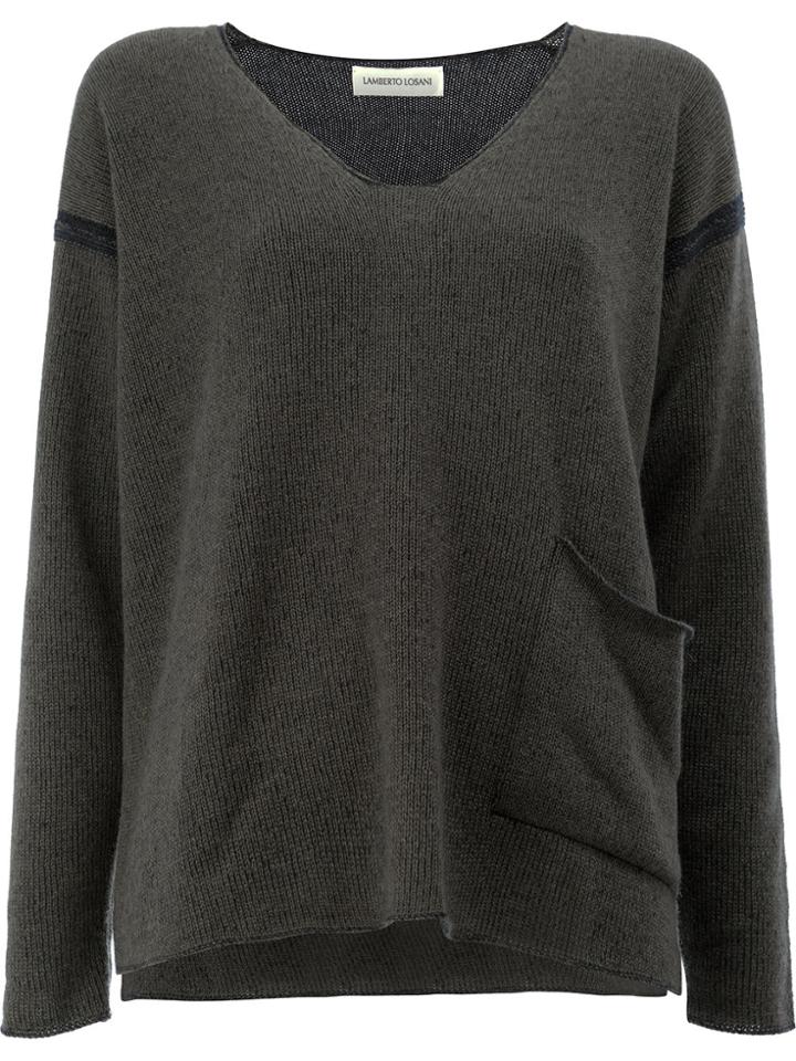 Lamberto Losani V-neck Pullover - Green