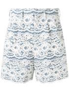 Junya Watanabe Floral Lace Shorts - Blue