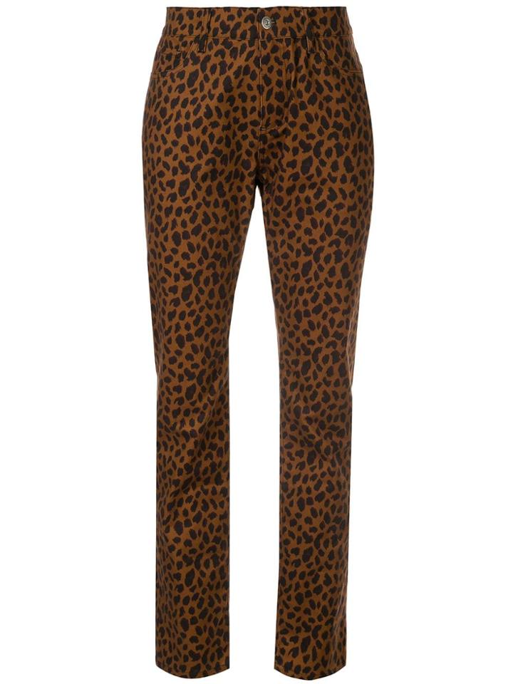 Loveless Leopard Print Trousers - Brown