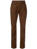 Loveless Leopard Print Trousers - Brown
