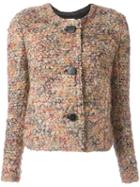Iro Textured Button Front Jacket, Women's, Size: Small, Nude/neutrals, Cotton/lamb Skin/other Fibers