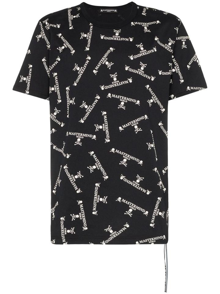 Mastermind Japan All Over Logo Print T-shirt - Black