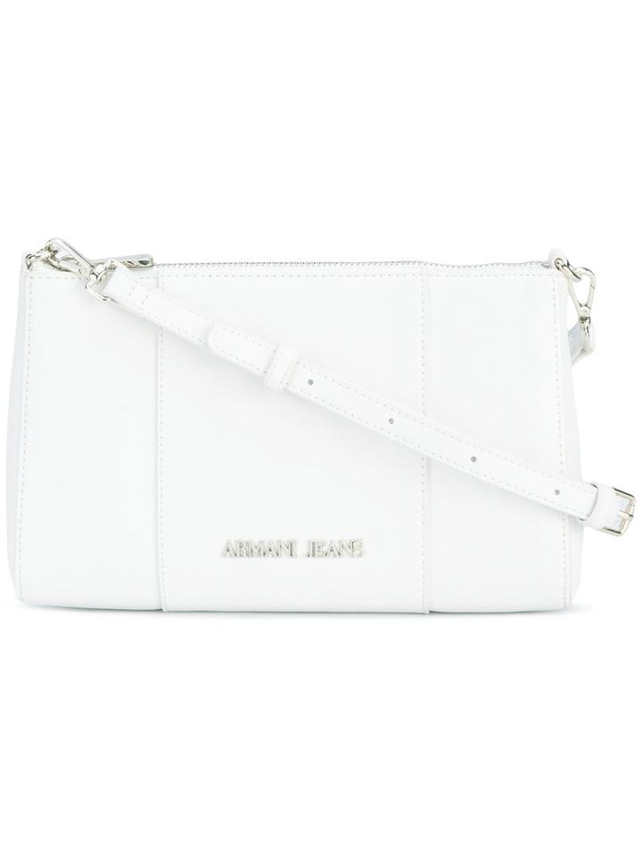 Armani Jeans - Zipped Shoulder Bag - Women - Polyurethane - One Size, White, Polyurethane