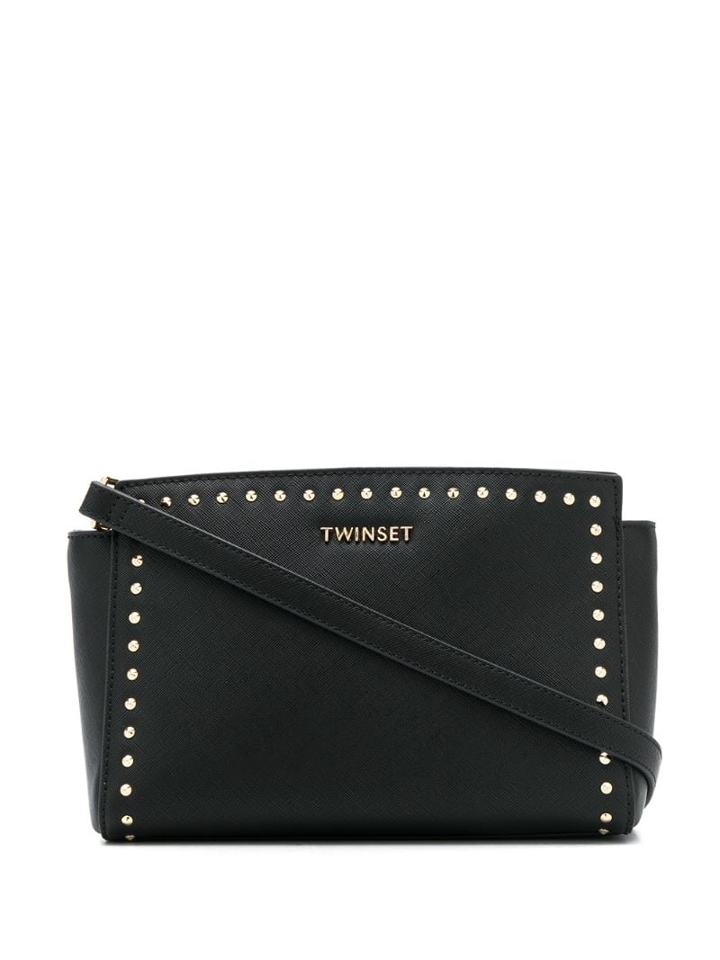 Twin-set Studded Crossbody Bag - Black