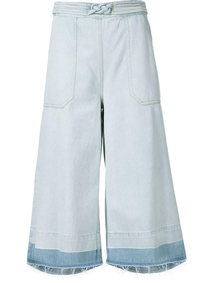Sea Denim Culottes, Women's, Size: 2, Blue, Cotton